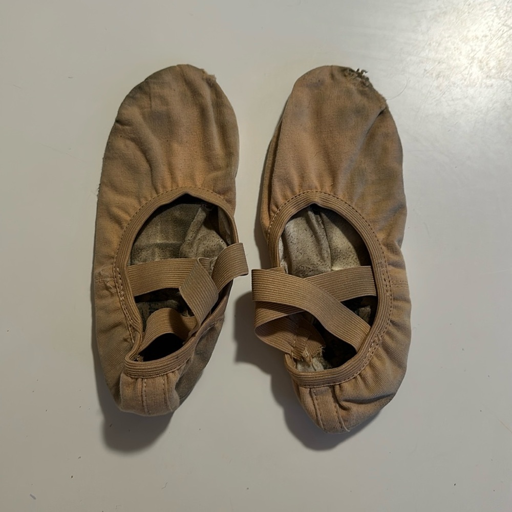 Old ballet flat shoes